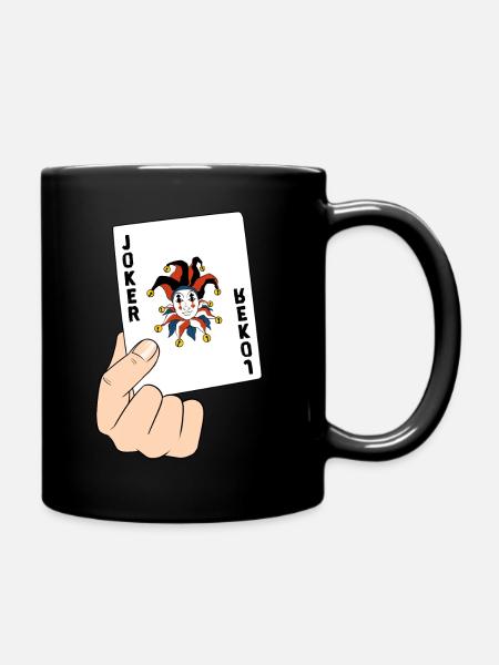 Joker Carte de Poker Carte Carte Cadeau - Mug uni - noir