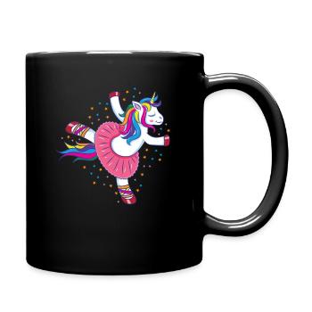 Unicorn Licorne Idée cadeau Noël enfants - Mug uni - noir - Droite
