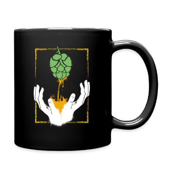 Craft Beer Hops Hobby Brewer Brewmaster Religion - Full Colour Mug - black - Right