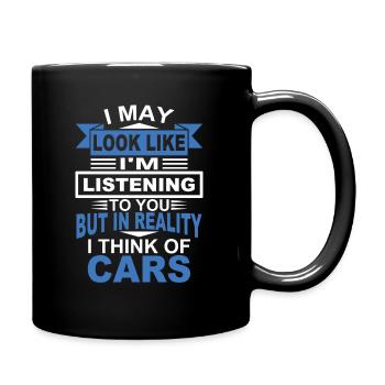 Autos Auto Geschenk Auto Fahren Geschenkidee - Tasse einfarbig - Schwarz - Rechts