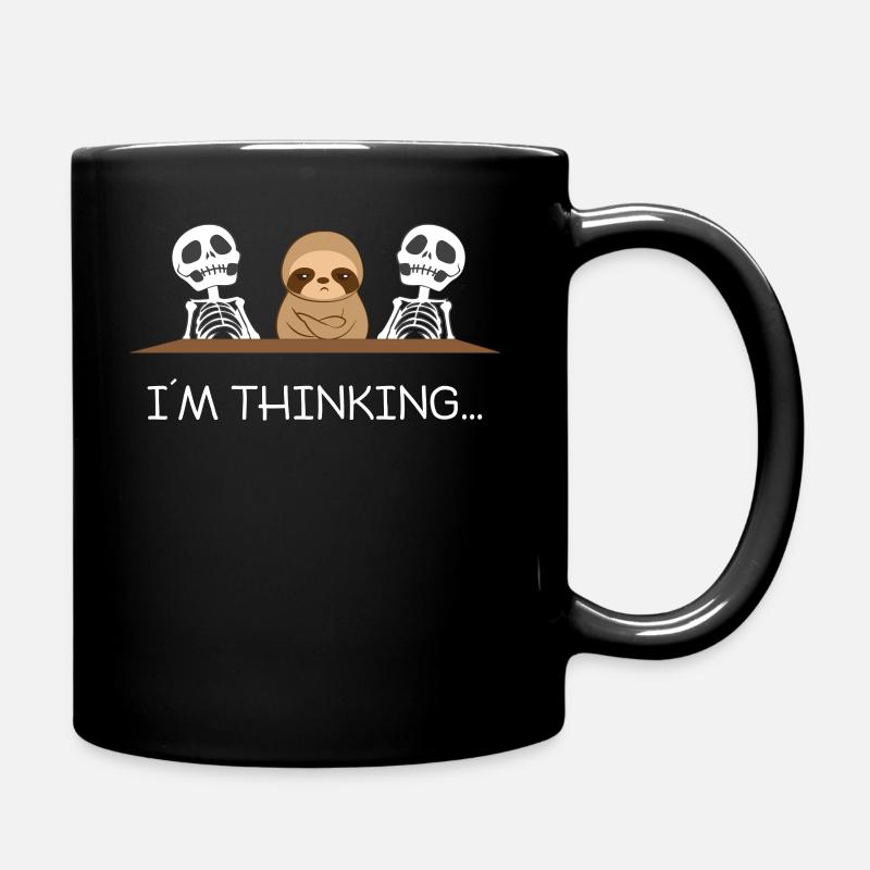 Sloth sloths - Sloth fan - Thinker - Full Colour Mug - black