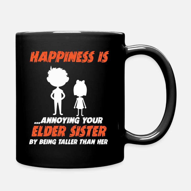 Funny Sibling Gift Sister Brother - Full Colour Mug - black