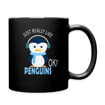Just really like penguins ! - Mug uni - noir - Droite