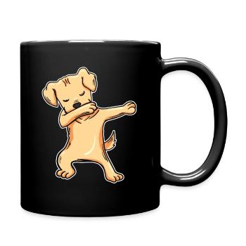 Chien Labrador Retriever Tampons Cadeau De Danse - Mug uni - noir - Droite