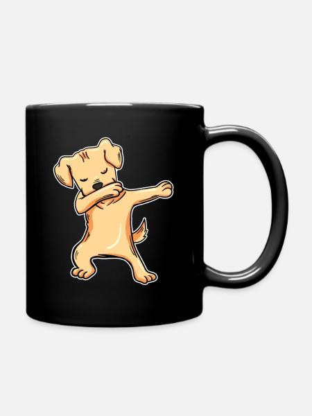 Labrador Retriever Hund Dabbing Tanz Geschenk - Tasse einfarbig - Schwarz