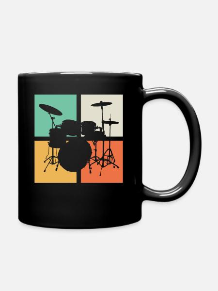 Drum kit Drumline - Full Colour Mug - black