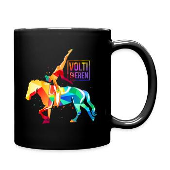 Vaulting horse - Full Colour Mug - black - Right