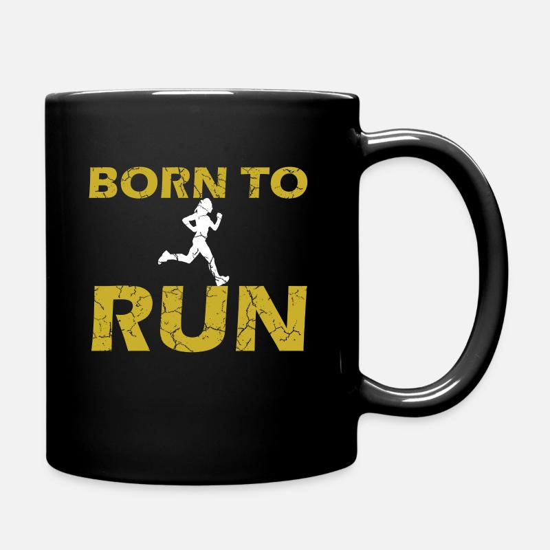 Born To Run - Jogging Laufen Rennen Geschenkidee - Tasse einfarbig - Schwarz