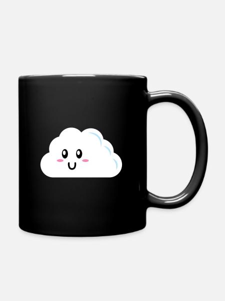 Wolken Geschenk - Tasse einfarbig - Schwarz
