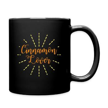 Zimt Geschenk Gewürz Weihnachten - Tasse einfarbig - Schwarz - Rechts