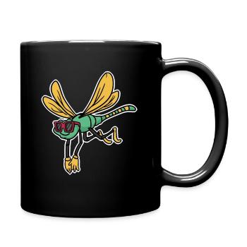 Libellule Guêpe Insekt Petit-Cadeau - Mug uni - noir - Droite