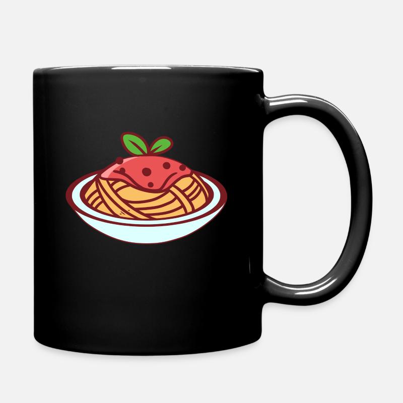 Spaghetti pasta - Full Colour Mug - black