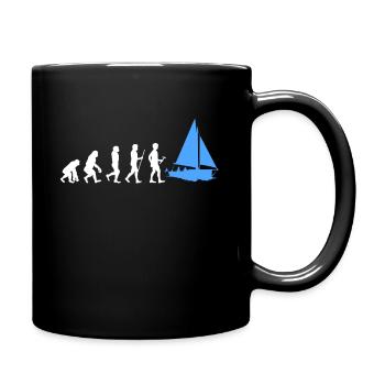 Evolution de la voile - Mug uni - noir - Droite