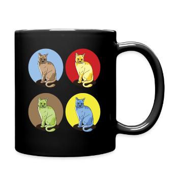 CATS LOVERS - Tasse einfarbig - Schwarz - Rechts