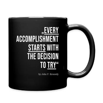 Motivation in the morning: Success begins with tasting - Full Colour Mug - black - Right