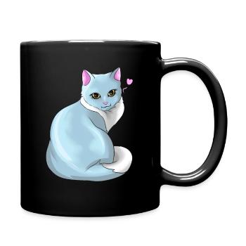 Amour chat cadeau amoureux des animaux chat siamois miaou - Mug uni - noir - Droite