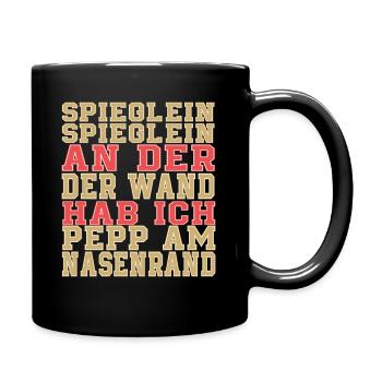 Pepp am Nasenrand - Tasse einfarbig - Schwarz - Rechts