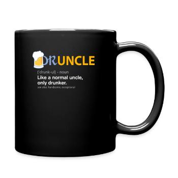 Druncle like an uncle definition drunker beer - Full Colour Mug - black - Right