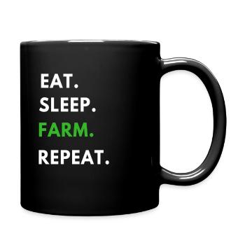 Landwirt - Tasse einfarbig - Schwarz - Rechts