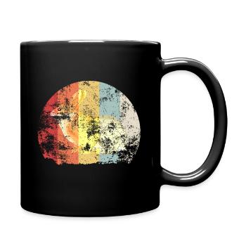 Lapin rétro - Mug uni - noir - Droite