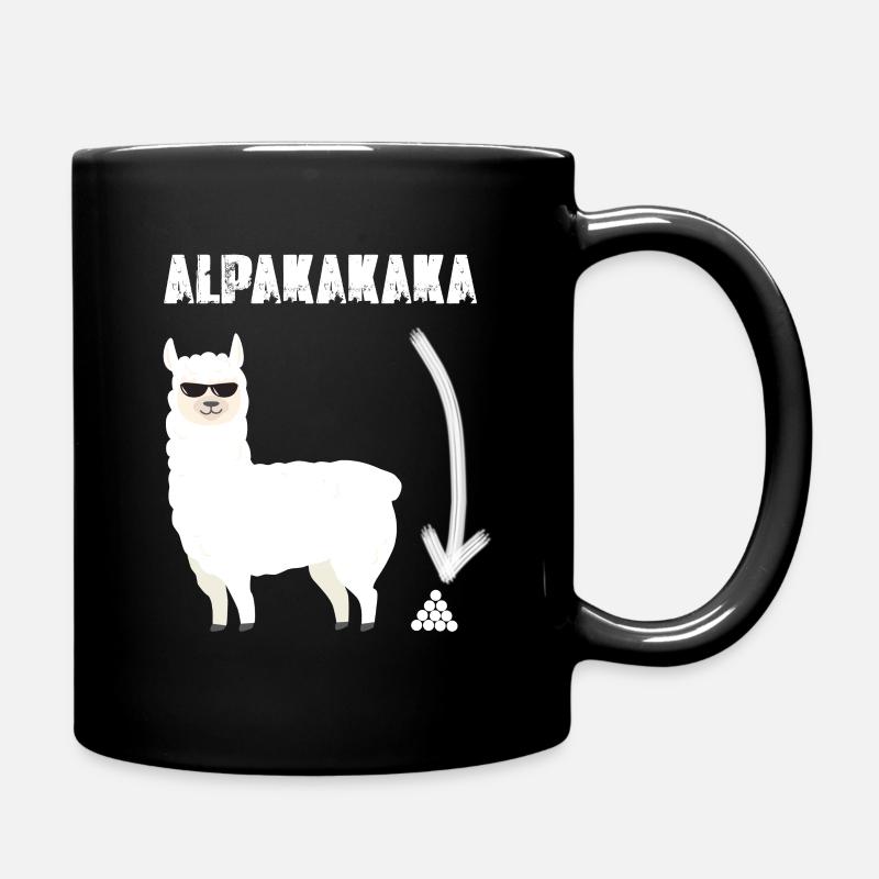 Alpakakaka Alpaka Lama Kaka - Tasse einfarbig - Schwarz