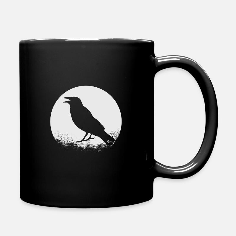 Krähe Geschenk Vogel - Tasse einfarbig - Schwarz
