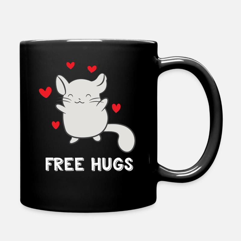 Chinchilla - Chinchillas - Geschenk - Free Hugs - Tasse einfarbig - Schwarz