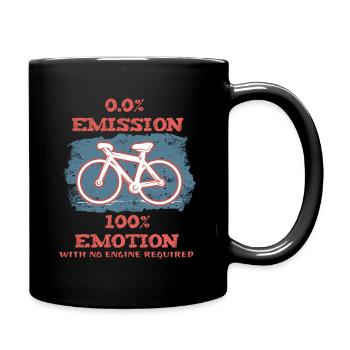 Bicycle Cycling Ecological Emission Emotion Gift - Full Colour Mug - black - Right