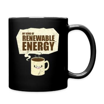 Gift morning muffle coffee breakfast saying - Full Colour Mug - black - Right