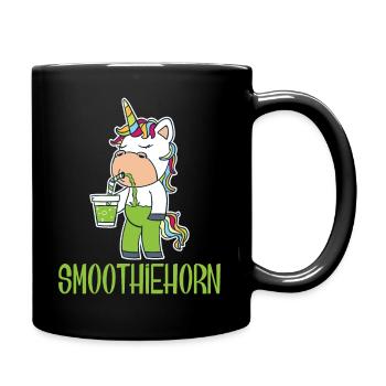 Drôle Licorne Boissons Smoothie Vert Vegan - Mug uni - noir - Droite