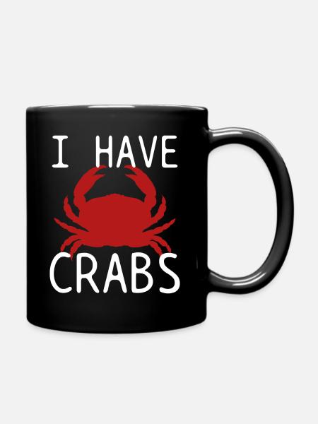 Krabbe Aquarium Krabben - Tasse einfarbig - Schwarz