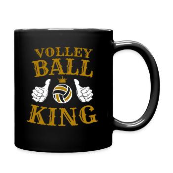 Volleyball King Volleyballer Volleyball spielen - Tasse einfarbig - Schwarz - Rechts