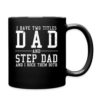 Beau-père fête des pères - Mug uni - noir - Droite