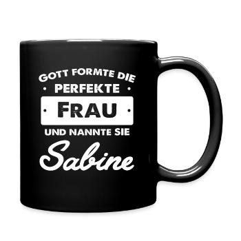 Sabine - Tasse einfarbig - Schwarz - Rechts