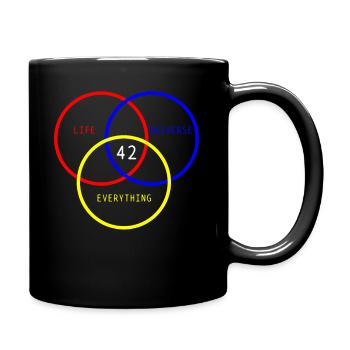 42 Sci Fi Is The Answer - Full Colour Mug - black - Right