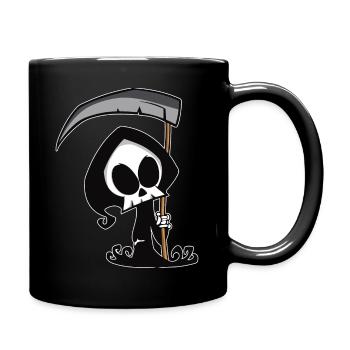 funny grim reaper death halloween gift shirt - Full Colour Mug - black - Right