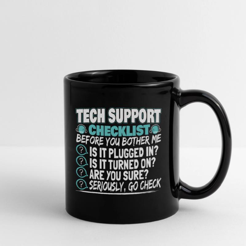 Tech Support Checklist Administrator Technician Full Colour Mug