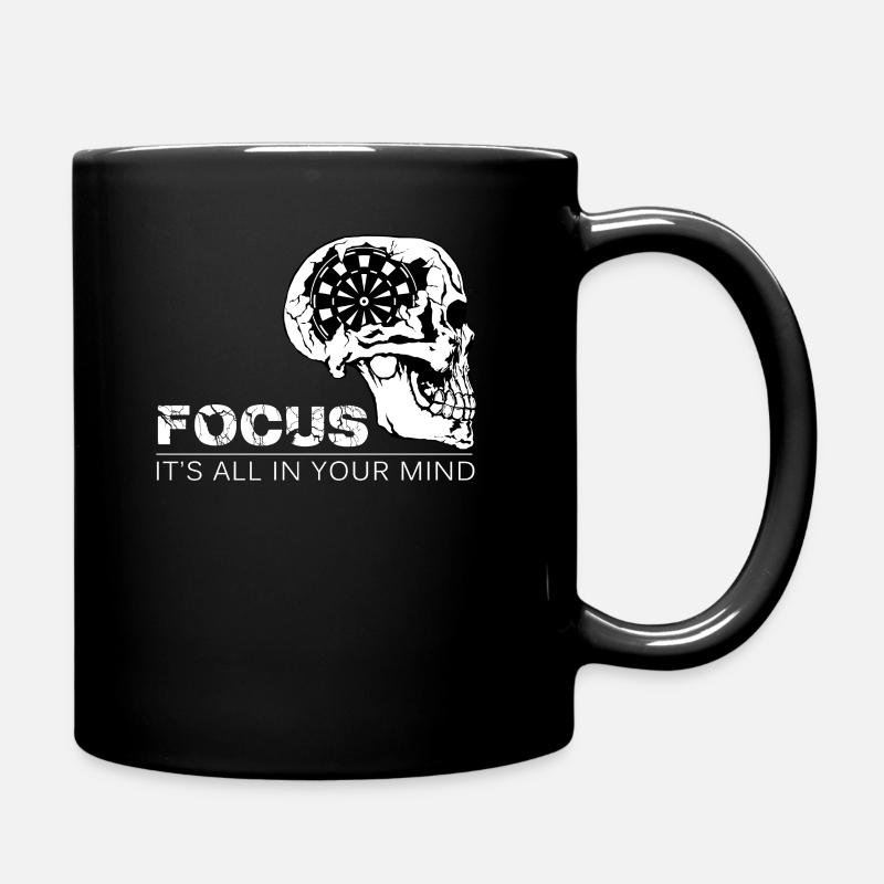 Dart Darts Darten Dartpfeil Dartspieler Geschenk - Tasse einfarbig - Schwarz