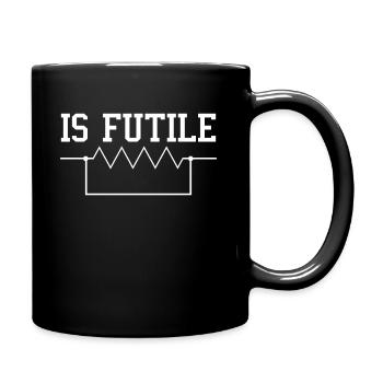 Elektriker Zwecklos Geschenk - Tasse einfarbig - Schwarz - Rechts