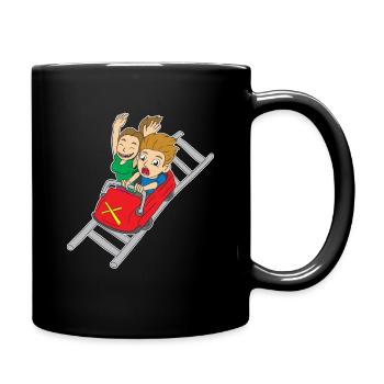 Roller Coaster Ride Theme Park Rummel Gift - Full Colour Mug - black - Right
