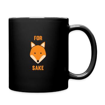 Pour le saké de renard - Mug uni - noir - Droite