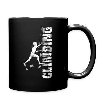 Klettern Sport Bouldering Geschenk Kletterer Climb - Tasse einfarbig - Schwarz - Rechts