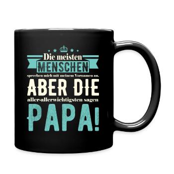 Süße 🥳 Papa Geschenkidee 2022 - Tasse einfarbig - Schwarz - Rechts
