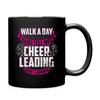 Cheerleading Sport Geschenk - Tasse einfarbig - Schwarz - Rechts