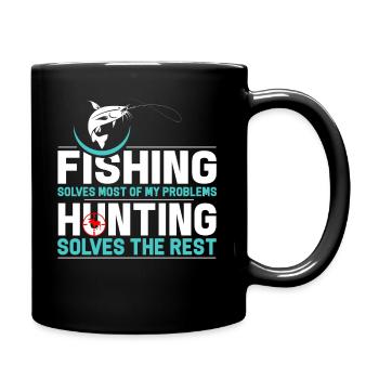 Fishing and Hunting - Tasse einfarbig - Schwarz - Rechts