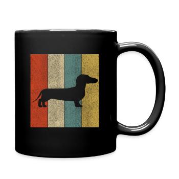 Blaireau Teckel Teckel cadeau chien - Mug uni - noir - Droite