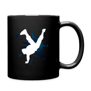 Breakdance Splash - Tasse einfarbig - Schwarz - Rechts