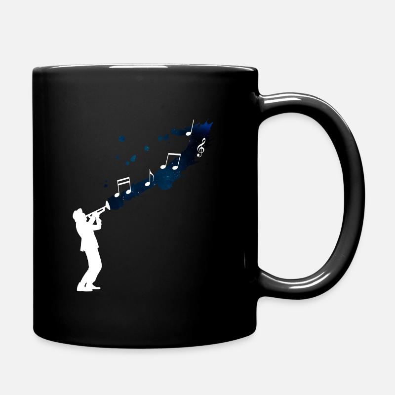 Trompeter Jazzmusik Weltraum - Tasse einfarbig - Schwarz