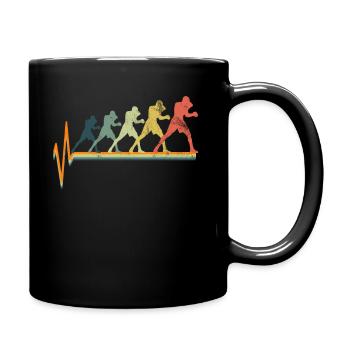 Battement de coeur de boxe - Mug uni - noir - Droite