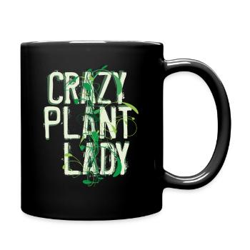 Dame plante fou - Mug uni - noir - Droite